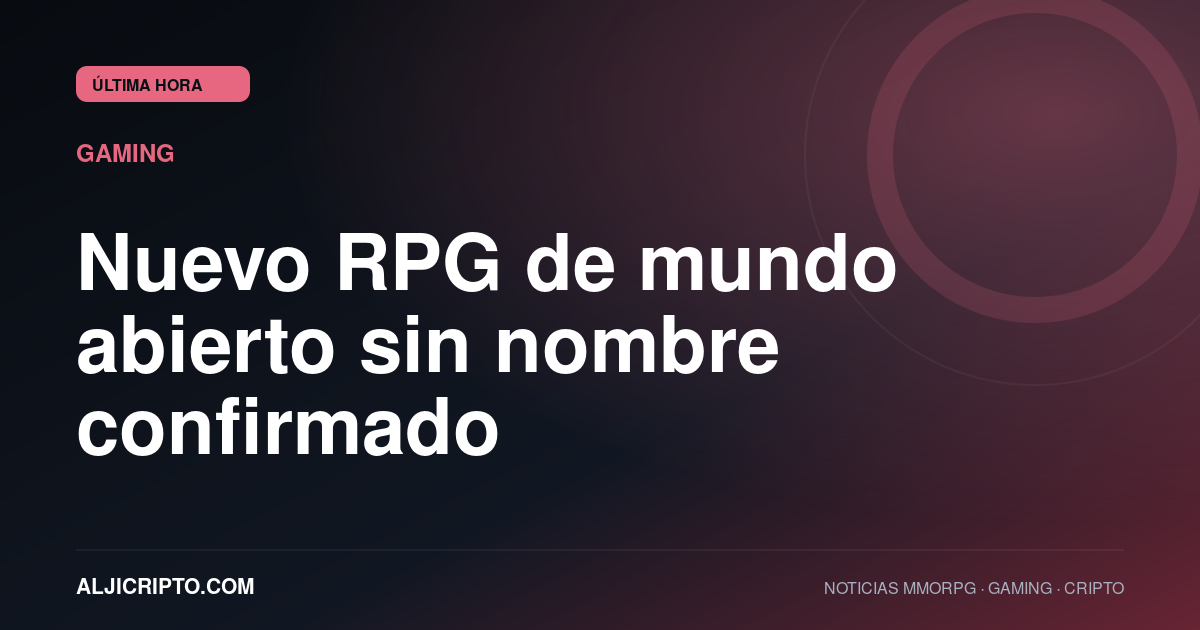 Presentan un nuevo RPG de mundo abierto, pero todavía faltan los detalles clave